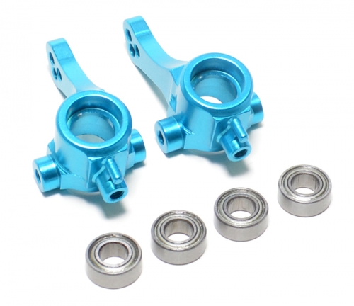 Aluminum Front Knuckle Arms With Bearings Blue